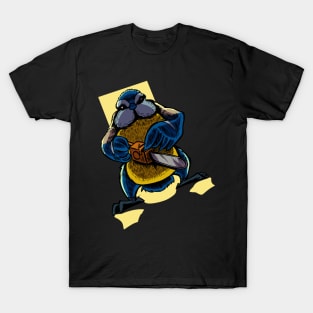 Monster Animals - Chainsaw Blue Tit T-Shirt